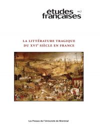 Études françaises. Volume 44, numéro 2, 2008