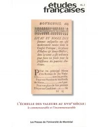 Études françaises. Volume 45, numéro 2, 2009