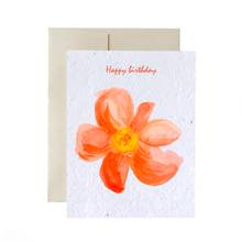 Carte de souhait - Fleur rouge - FlowerInk