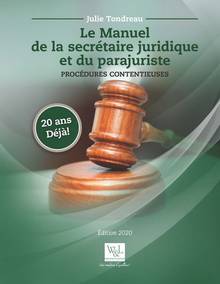 Le manuel de la secretaire juridique et du parajuriste edition2020