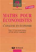Maths pour économistes vol.1 L'analyse en économie