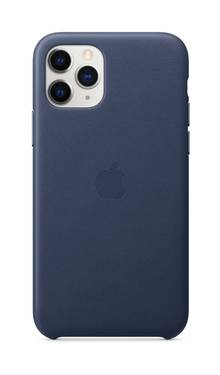 Étui Apple Leather Case - iPhone 11 Pro - Bleu de Minuit