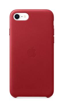 Étui Apple Leather Case - iPhone SE - Rouge