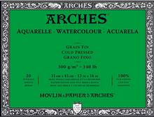 Bloc de papier aquarelle Arches 140lb/300gr 12