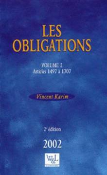 Obligations, 5e édition, 2020 Volume 2 - Articles 1497 à 1707 C.c.Q. (Les)