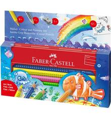 Crayons Jumbo Grip Faber-Castell ens. Monde sous-marin