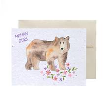 Carte de souhait - Maman ours - FlowerInk
