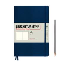Carnet pages blanches souple bleu marine (A5 - Moyen) Leuchtturm 362864