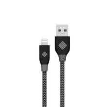 Câble BlueDiamond ToGo - Lightning (M) vers USB (M) - Tressé durable avec serre-câble - Certifié Apple Made for iPhone | iPad | iPod - 3.3 pieds (1m)- Noir - Garantie à vie