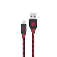 Câble BlueDiamond ToGo - Lightning (M) vers USB (M) - Tressé durable avec serre-câble - Certifié Apple Made for iPhone | iPad | iPod - 3.3 pieds (1m) - Rouge - Garantie à vie