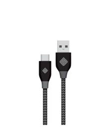 Câble BlueDiamond ToGo - USB-C (M) vers USB (M) - Tressé durable avec serre-câble - 3.3 pieds (1m) - Noir - Garantie à vie