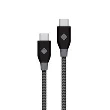 Câble BlueDiamond ToGo - USB-C (M/M) - Tressé durable avec serre-câble - 3.3 pieds (1m) - Noir - Garantie à vie