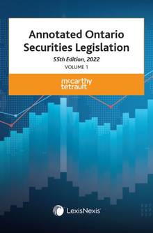 Annotated Ontario Securities Legislation, 54th Edition, 2021