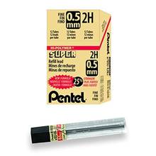 Mine Pentel Hi-Polymer    0.5mm  2H    Tube de 12      C505-2H