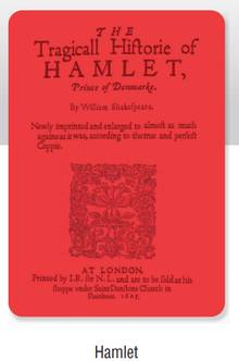 Serie Litterature Ciak journal The Tragicall Hiftorie of Hamlet    ligné    Rouge    4.75