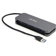 Hub USB Startech - USB 3.1 Gen 1(M) vers 4x USB USB 3.1 Gen 1(F) - Alimentation USB - Cable 28cm - SuperSpeed - Gris
