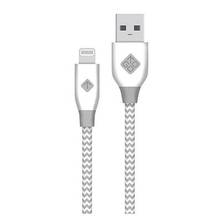 Câble BlueDiamond ToGo - Lightning (M) vers USB (M) - Tressé durable avec serre-câble - Certifié Apple Made for iPhone | iPad | iPod -  6.5 pieds (2m) - Blanc - Garantie à vie