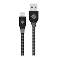 Câble BlueDiamond ToGo - Lightning (M) vers USB (M) - Tressé durable avec serre-câble - Certifié Apple Made for iPhone | iPad | iPod -  6.5 pieds (2m) - Noir - Garantie à vie