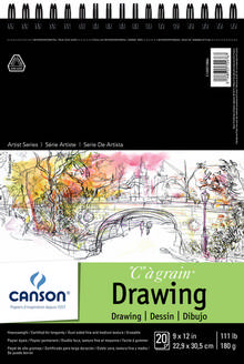Tablette papier à dessin Canson C à Grain 9