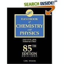 CRC handbook of chemistry and physics 85 th edition