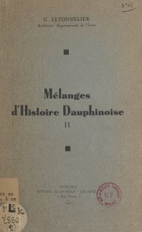 Mélanges d'histoire dauphinoise (2)