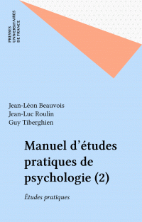 Manuel d'études pratiques de psychologie (2)
