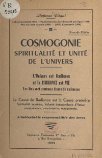 Cosmogonie, spiritualité et unité de l'univers