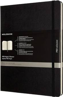 Carnet de notes rigide Moleskine Project Planner 288p. X-Large 19x25cm Noir