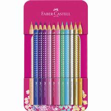 Crayons de couleur Sparkle Faber-Castell ensemble 12 couleurs