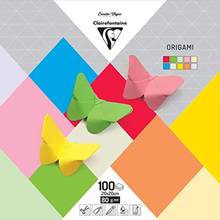 Papier origami mixte couleurs unies 20x20cm 100f.80gr 