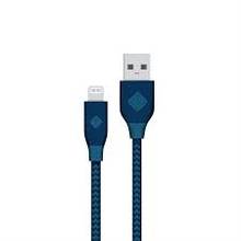 Câble BlueDiamond ToGo - Lightning (M) vers USB (M) - Tressé durable avec serre-câble - Certifié Apple Made for iPhone | iPad | iPod - 3.3 pieds (1m) - Bleu - Garantie à vie