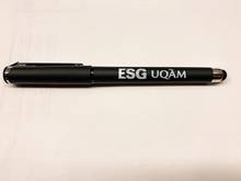 Stylo Gel avec stylet noir ESG UQAM  logo blanc