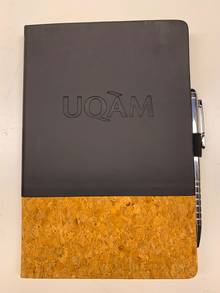 Journal couverture en cuir & liège avec stylo - UQAM