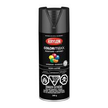 Peinture et apprêt aérosol Krylon Colormaxx 340g noir lustré