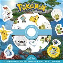 Pokémon : 30 stickers épais repositionnables, 4 décors à compléter