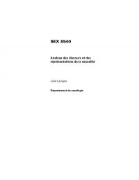 SEX 8540, Analyse des discours et des représentations de la sexualité